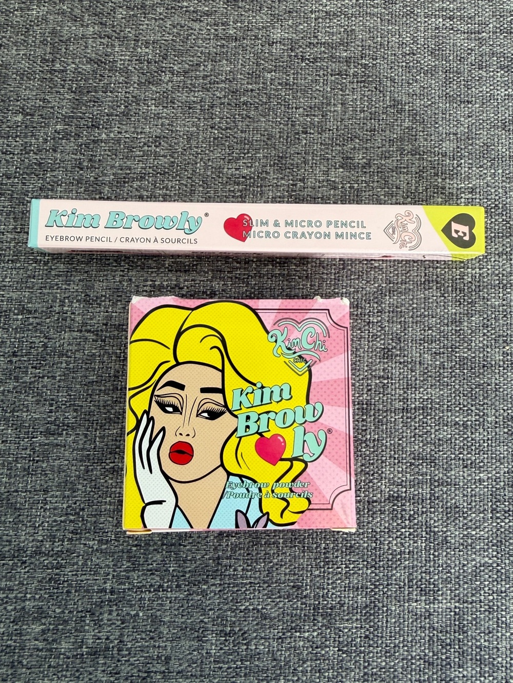 KimChi Chic Kim Browly Smoke Eyebrow Pencil & Medium/Deep Powder Set of 2 NEW